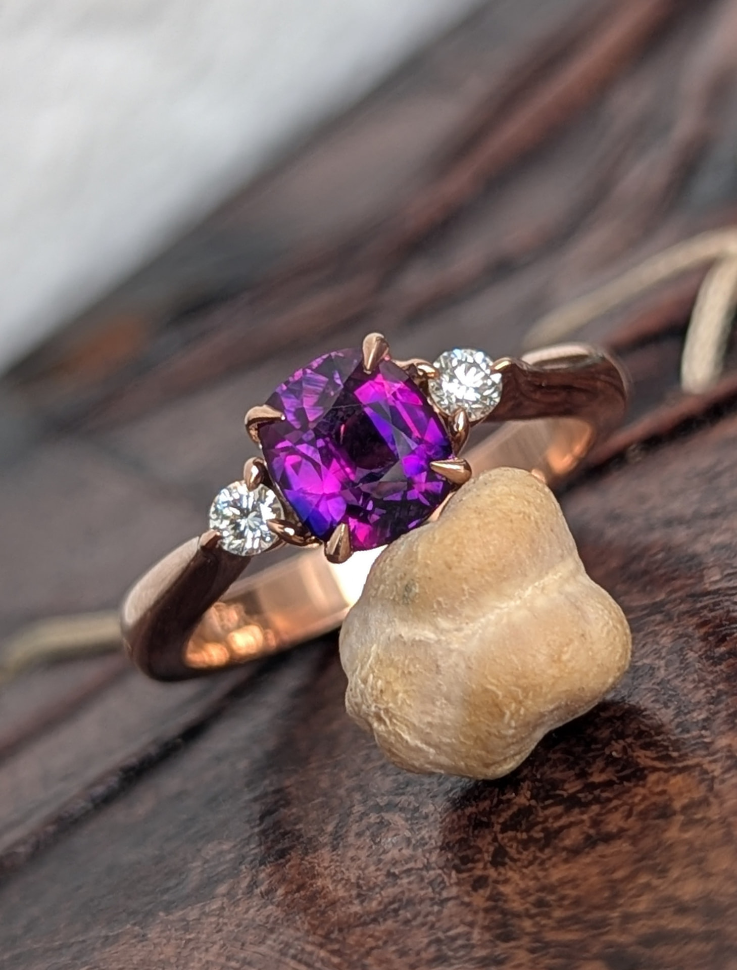 Side-Stone sapphire ring style